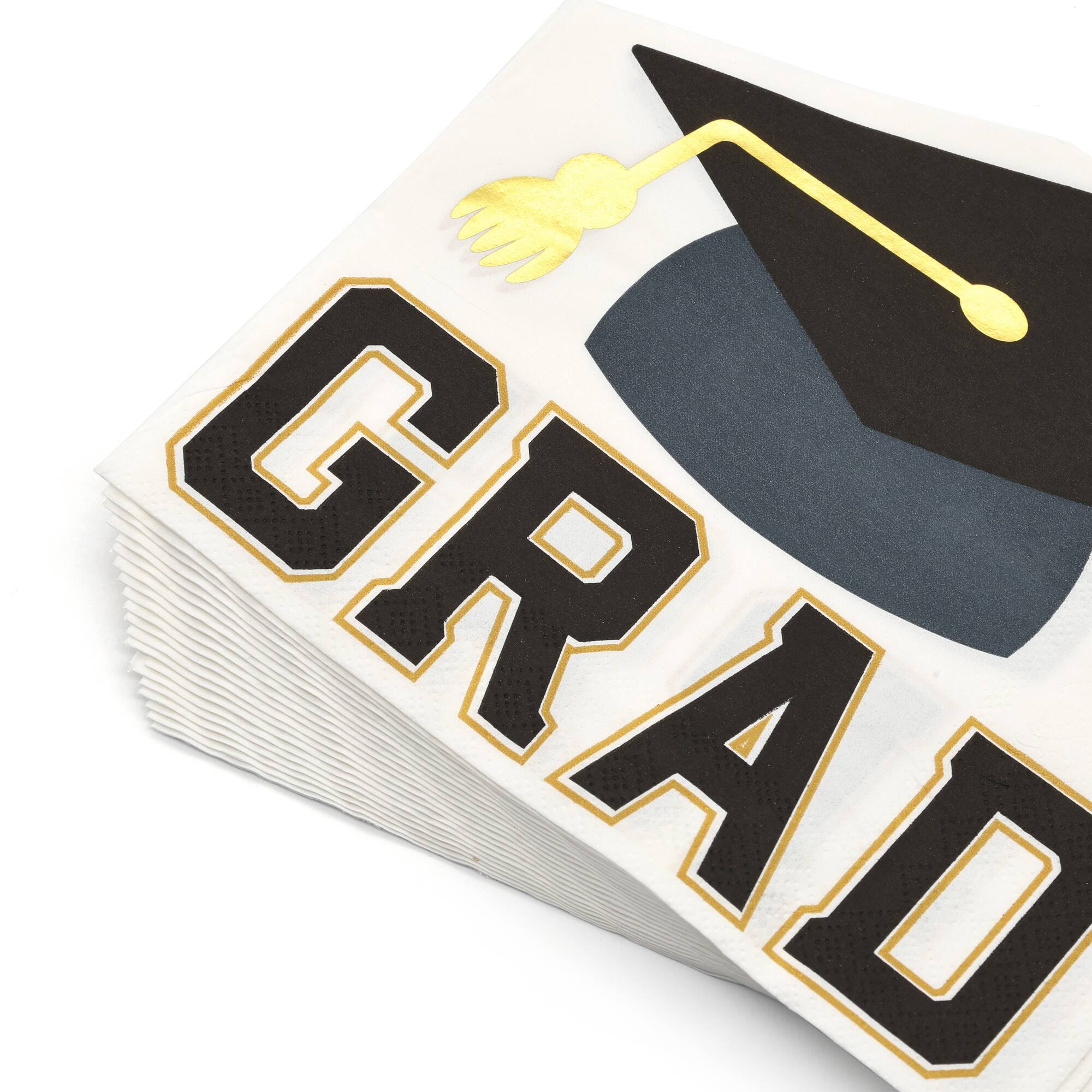 Graduation Cap Shaped Lunch Napkins, 20ct. by Celebrate It™